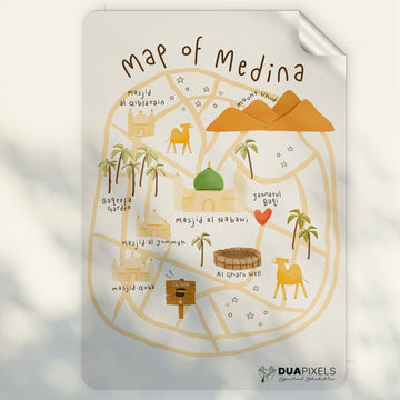 Map of Medina Sticker - Dua Pixels