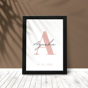 Customized Name with initial Photo Card - Dua Pixels