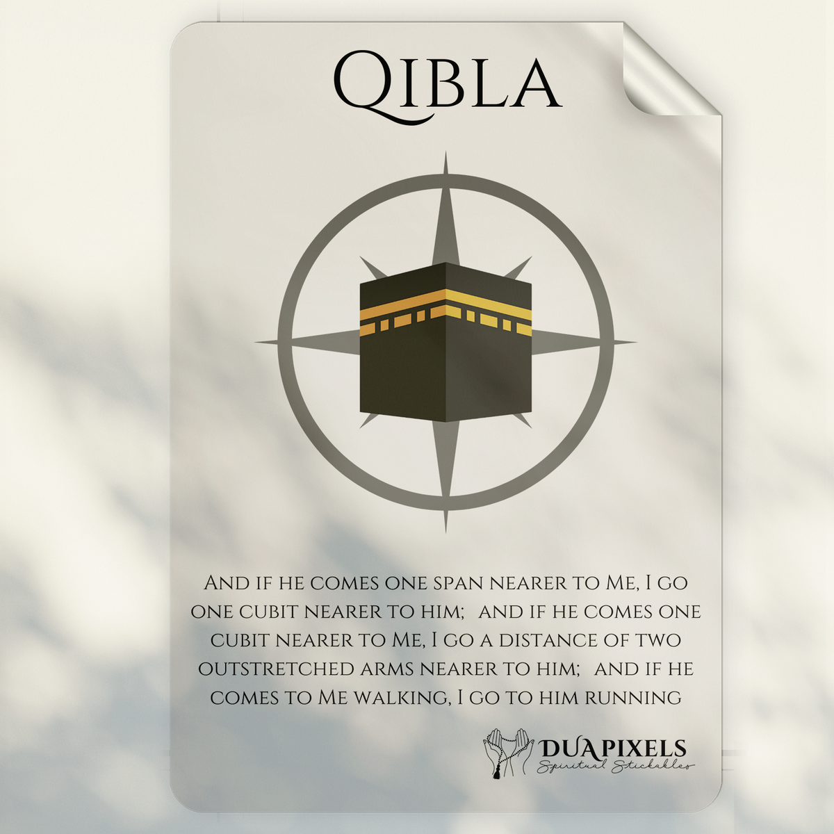 Qibla Direction close-up view