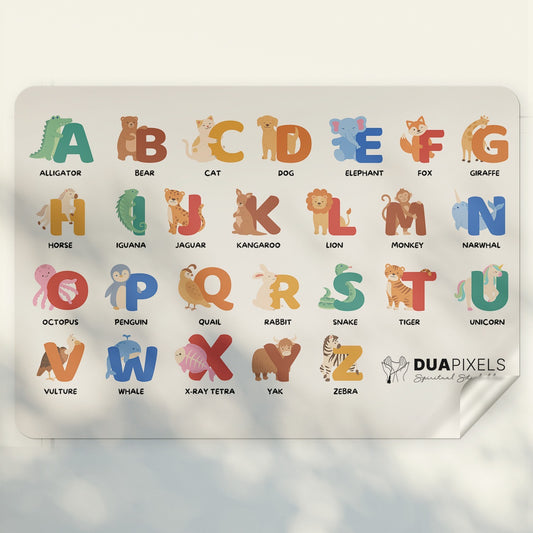 A to Z Alphabet Letters Wall Decor Stickers - Dua Pixels