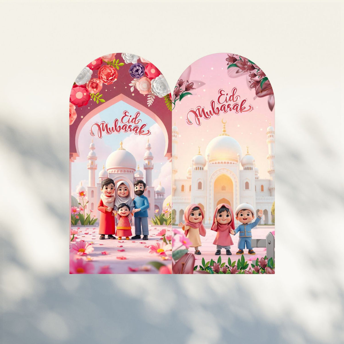 Eid Mubarak Cards Pack of 5 room wall decor display