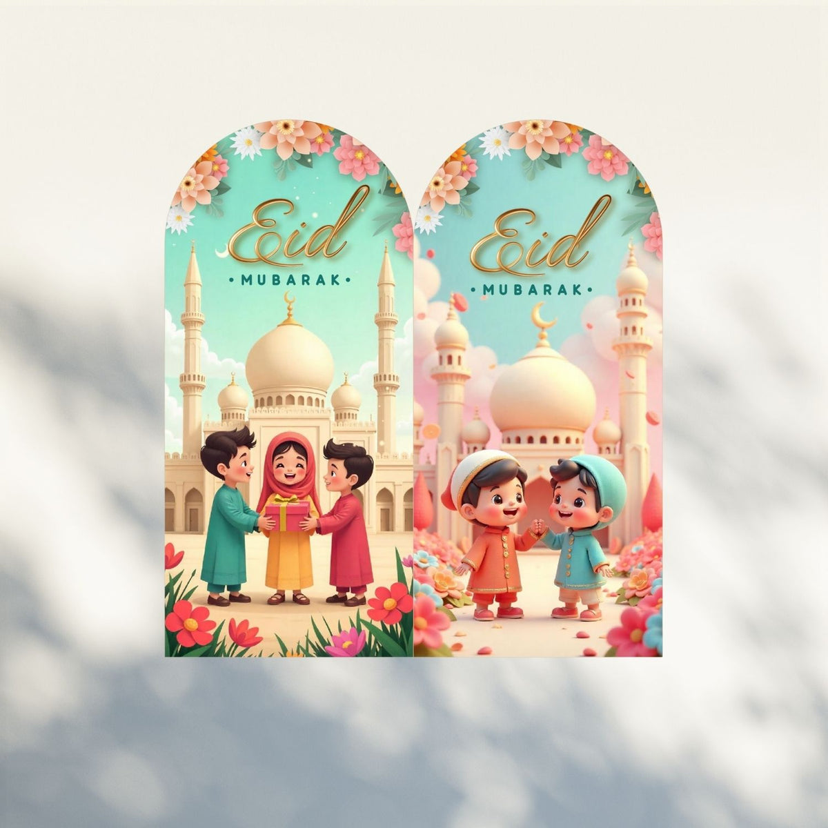 Eid Mubarak Cards Pack of 5 close-up view