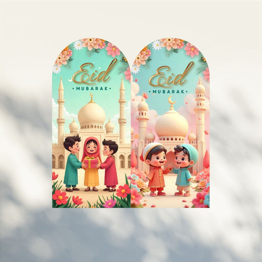 Eid Mubarak Cards Pack of 5 close-up view