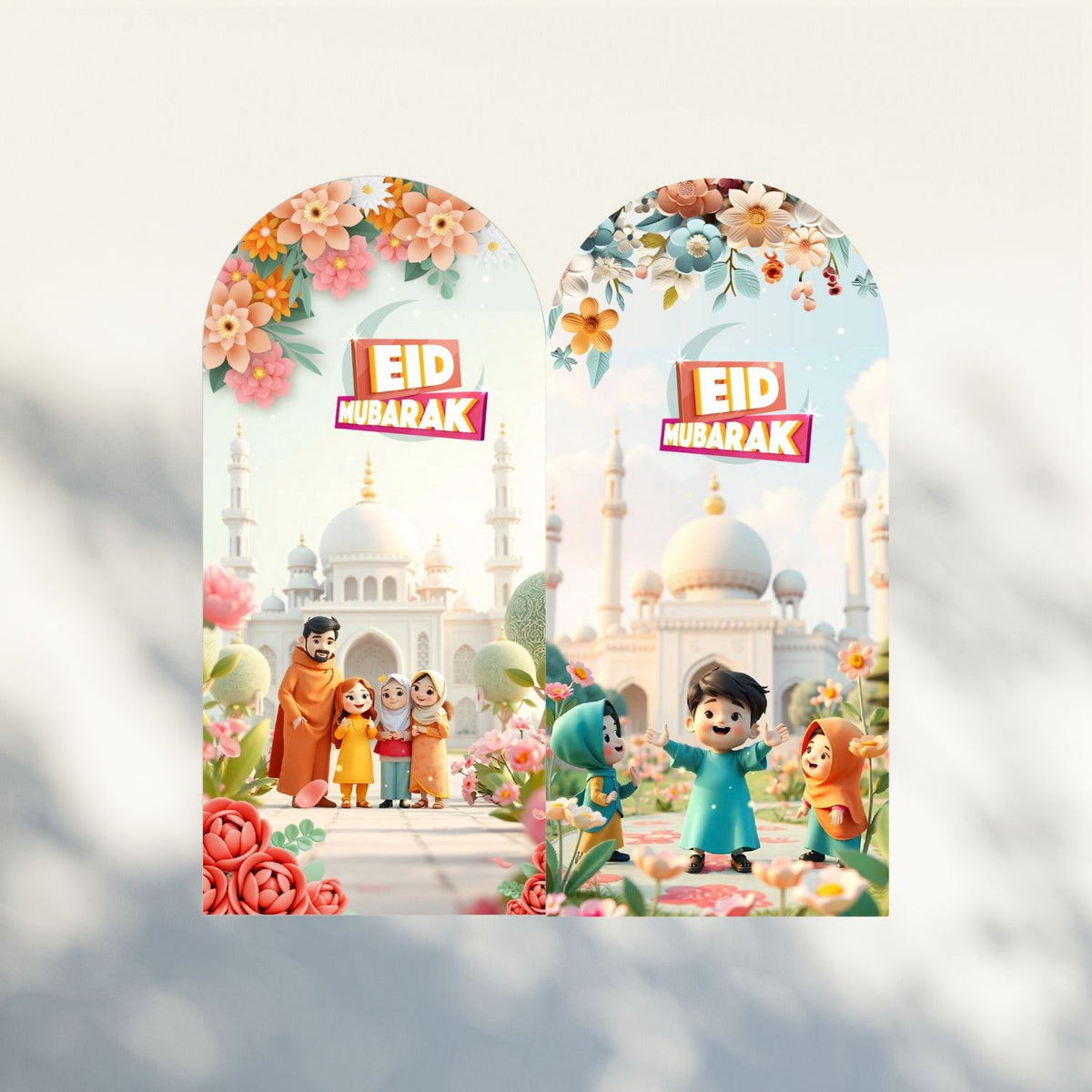 Eid Mubarak Cards Pack of 5 dimensions and details