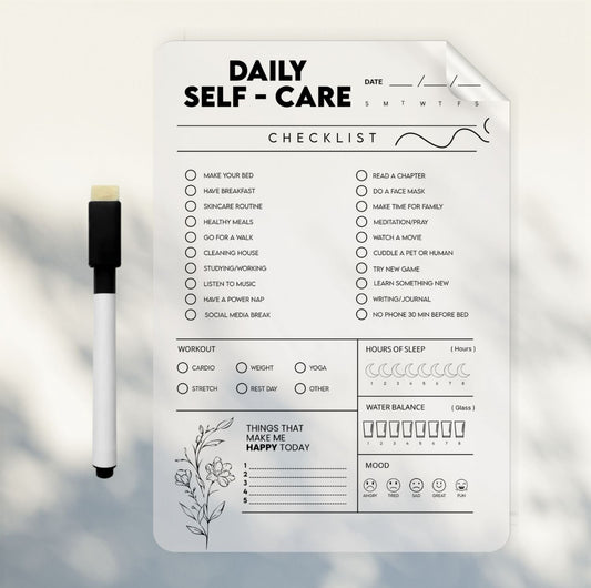 Daily Self Care Wall Planner Sticker - Dua Pixels