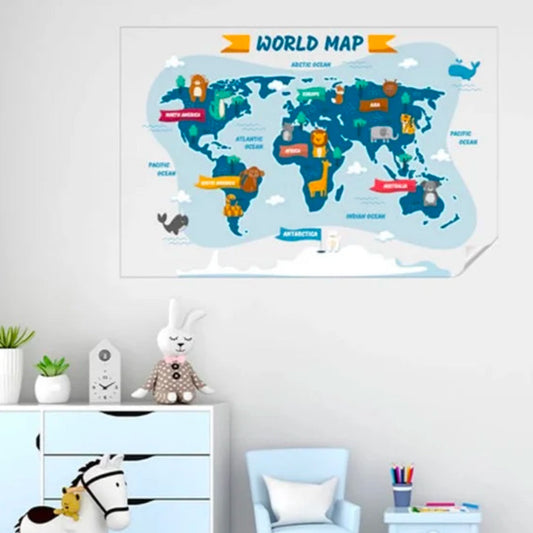 World Map Transparent Sticker - Dua Pixels