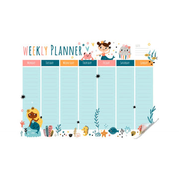 Reusable Weekly Sea Theme Planner Sticker - Dua Pixels