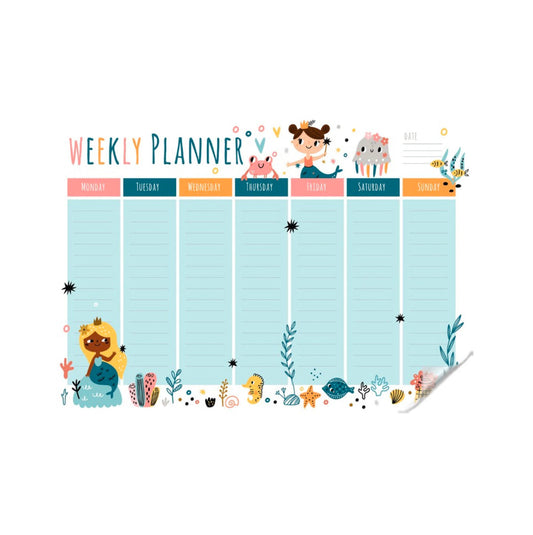 Reusable Weekly Sea Theme Planner Sticker - Dua Pixels
