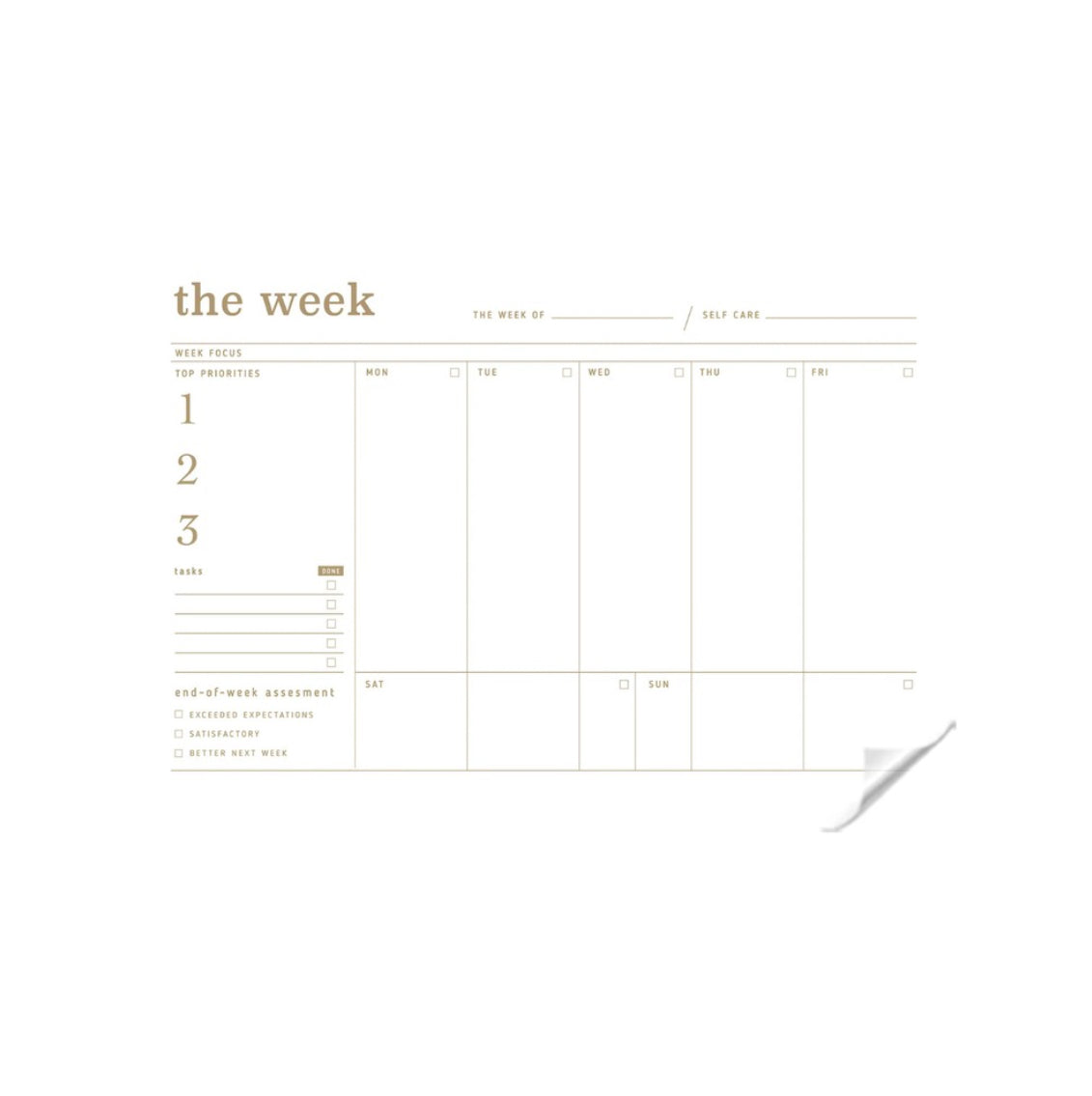 Reusable The Week Planner Sticker - Dua Pixels