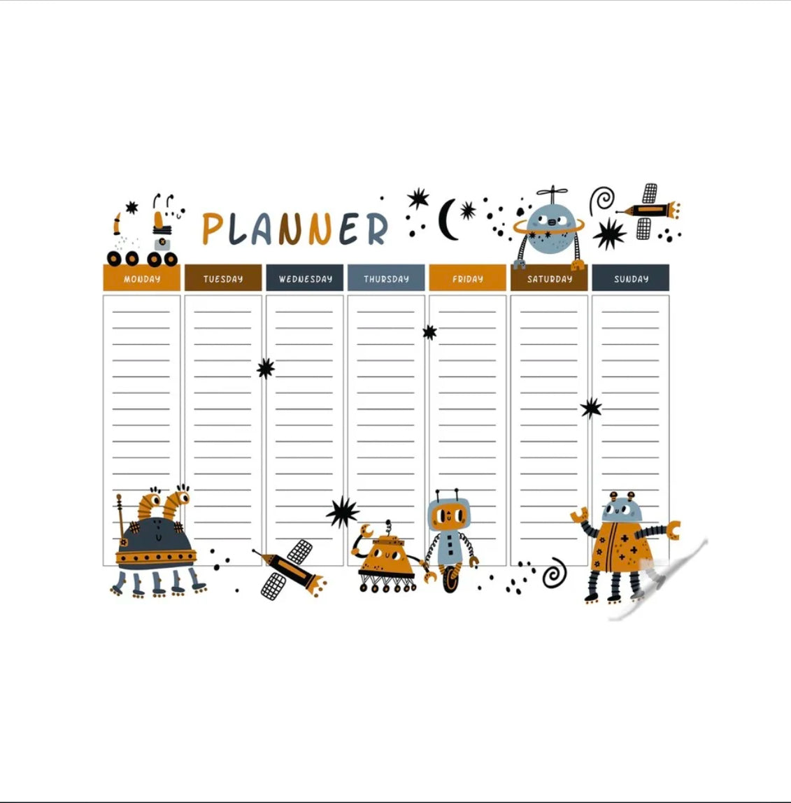 Animated Weekly Reusable Planner Sticker - Dua Pixels