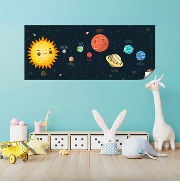 Solar System Transparent Sticker - Dua Pixels