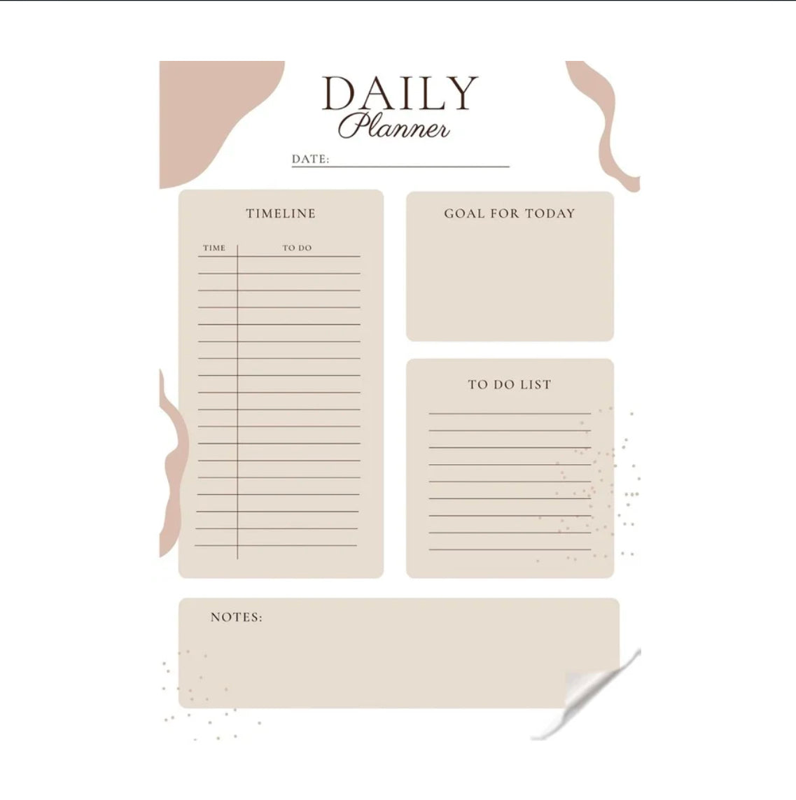 Daily Planner TimeLine Reusable Planner Sticker - Dua Pixels