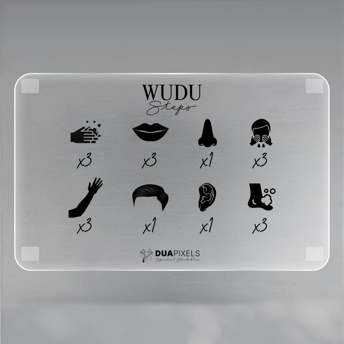 Wudu Steps Acrylic Frame