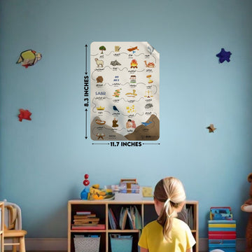 Prophets Names in Urdu Wall Sticker main design