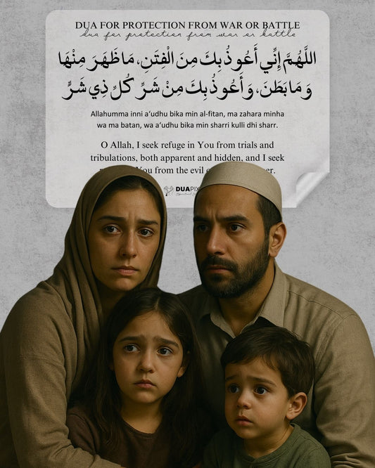 Dua for protection from War or Battle close-up view