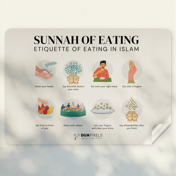 Sunnah of Eating Food Wall Sticker - Dua Pixels